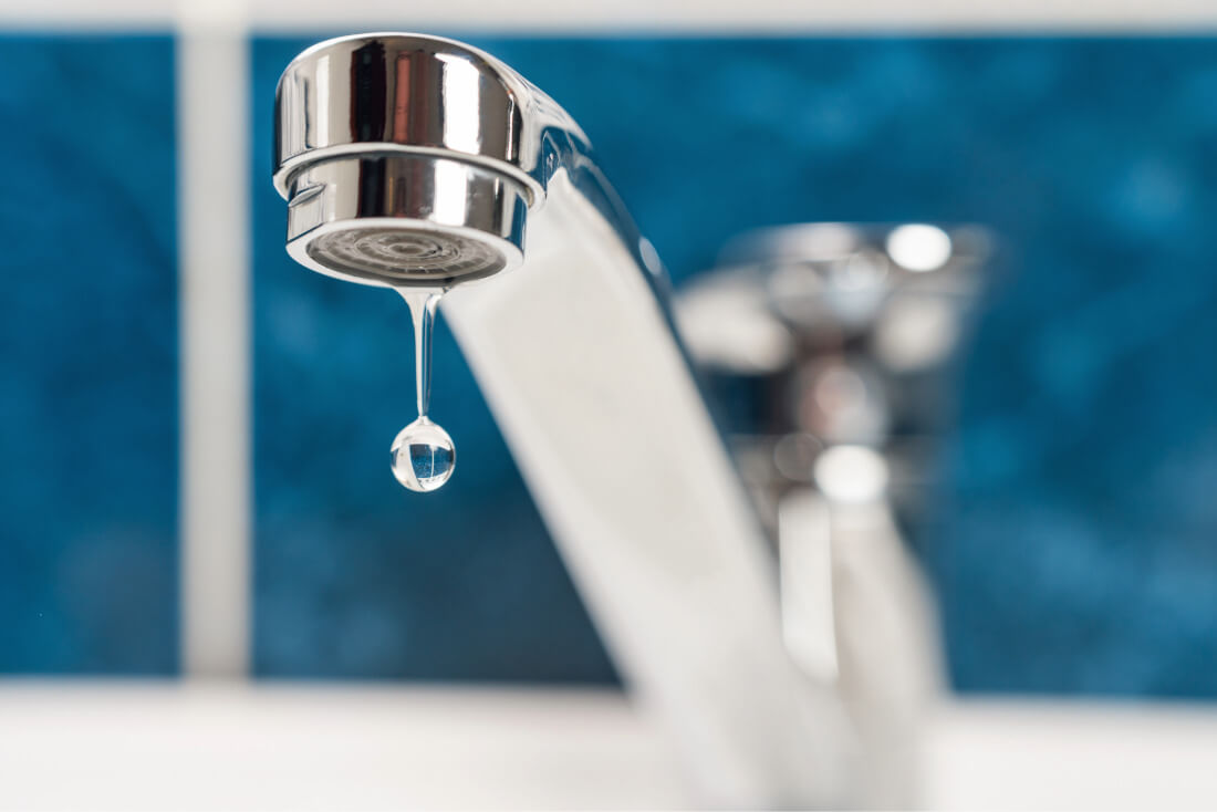 faucet dripping due to frozen pipes